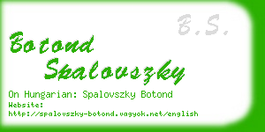 botond spalovszky business card
